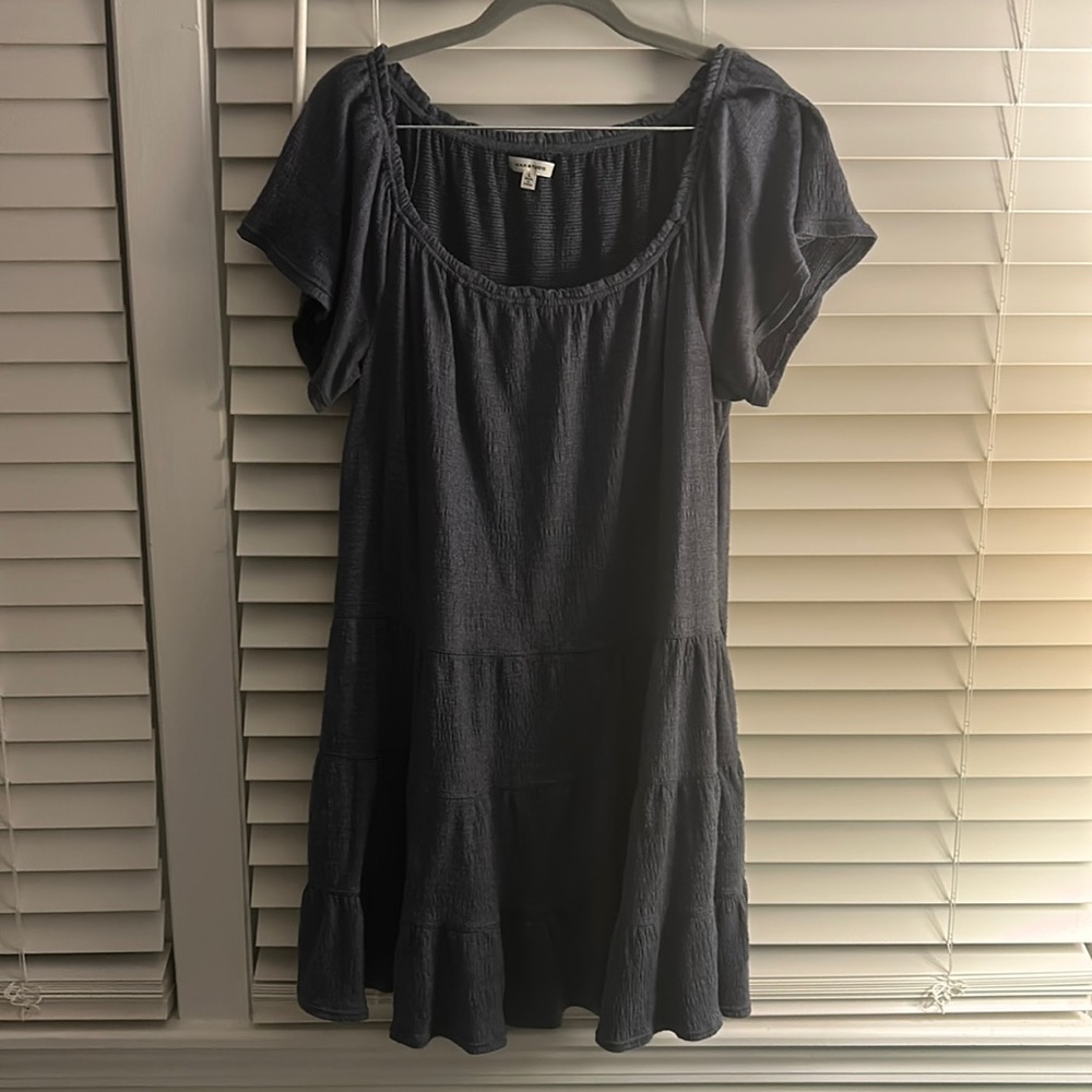 Ruffle blue/denim flowy dress large